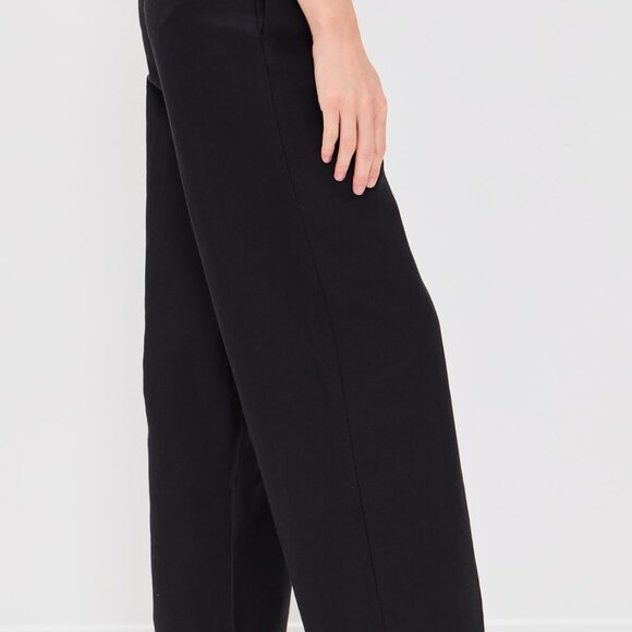Aligne Darla Linen Trousers in Black with Ankle Tie | Size 8 - Picture 3 of 8